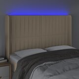  LED uzglavlje krem 147 x 16 x 118/128 cm od tkanine | shoptok.hr