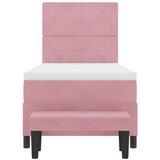  Postelja z vzmetnico z vzmetnico Roza 90 x 190 cm Žamet, (5000126376) | Shoptok.si