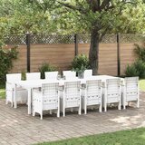  Vrtni set za objed 11 pcs Bijela i Taupe Sintetički ratan | shoptok.hr