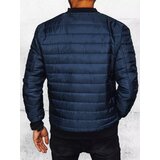 DStreet Men's Quilted Bomber Jacket dark blue Cene