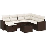 vidaXL 8-dijelni set vrtnih sofa s jastucima smeđi od poliratana | shoptok.hr