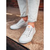 Ombre Men's short sneakers monocolor - gray | Shoptok.si