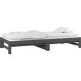  Dnevni ležaj na izvlačenje sivi 2x(90x200) cm masivna borovina | shoptok.hr