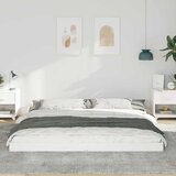  Krevetna konstrukcija Bijelo 200 x 220 cm Čvrsto borovo drvo | shoptok.hr