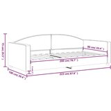 vidaXL Raztegljiva postelja črna 90x200 cm blago | Shoptok.si