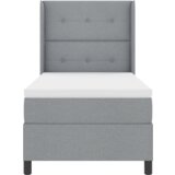 vidaXL Box Spring Krevet s Madracem Svjetlosiva 100x200 cm Tkanina | shoptok.hr