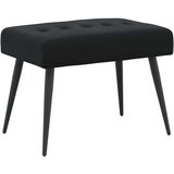  Klupa s gumbastim tkanjem Crna 60 x 40 x 45 cm Baršun | shoptok.hr