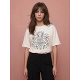 Sinsay Pamučna majica kratkih rukava s vezom | shoptok.hr