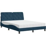  Krevet s madracem plavi 140x190 cm baršunasti | shoptok.hr