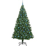 vidaXL Umestno božično drevo Zelena 240 cm PVC, jeklo in plastika | Shoptok.si