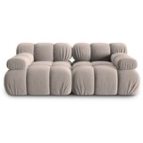 Micadoni Home bež žametna sedežna garnitura 188 cm bellis – Cene