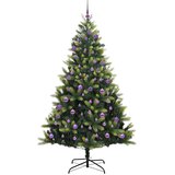  Umjetno savitljivo božićno drvce s 300 LED dioda Zelena 240 cm | shoptok.hr