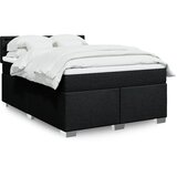  Krevet s oprugama i madracem crni 140 x 190 cm od tkanine | shoptok.hr