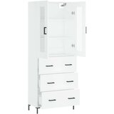  Visoka komoda bijela 69 5x34x180 cm konstruirano drvo | shoptok.hr