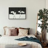  Slika - Dancing Cranes (1 Part) Wide 90x60 U crnom drvenom okviru | shoptok.hr