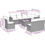  9-dijelni set vrtnih sofa s jastucima crni od poliratana | shoptok.hr
