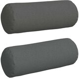  Valjkasti jastučići 2 pcs Tamno siva Ø 25 x 70 cm tkanina | Eponuda.ba