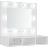Ormarić s ogledalom i LED svjetlima bijeli 60 x 31,5 x 62 cm | Eponuda.com