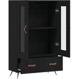  Visoka komoda crna 69,5 x 31 x 115 cm od konstruiranog drva | shoptok.hr