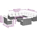  14-dijelni set vrtnih sofa s jastucima poliratan crni | shoptok.hr