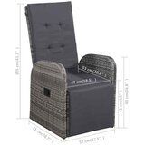  7-dijelni vrtni blagovaonski set sivi | shoptok.hr