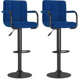 vidaXL Barski stolčki 2 kosa modro blago, (20968092) | Shoptok.si