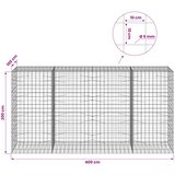  Gabion s žicom debljine 5 mm i mrežom 10x10 cm 400x100x200 cm | shoptok.hr