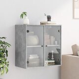  Zidni ormarić sa staklenim vratima boja betona 68x37x68,5 cm | Eponuda.com