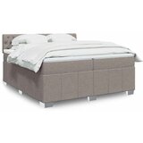  Krevet s oprugama i madracem smeđesivi 200x200 cm od tkanine | shoptok.hr