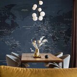  Foto tapeta - World map in blue - continents with inscriptions in English 350x256 Standard | shoptok.hr