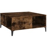 Maison Chic Klubska mizica - kavna mizica - Nizka mizica dimljeni hrast 80x80x36,5 cm inženirski les, (21755280) Cene