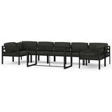  Vrtna sedežna garnitura 8-delna z blazinami aluminij antracit - - antracit siva - 46.55 - N/A - | Shoptok.si