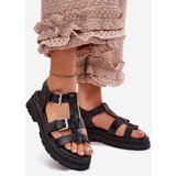 Boto Ladies Eco Leather Sandals With Buckles Black Jeneliena | shoptok.hr