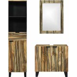  Set namještaja za kupaonicu 3 kom. Smeđa 38 x 33 x 160 cm | shoptok.hr