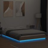  Okvir za krevet s LED svjetlima boja hrasta 120 x 200 cm drveni | shoptok.hr