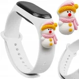 strap xmas strap band za xiaomi mi band 4/3 christmas white snowman, (21910434)