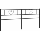  Metalno zamjensko uzglavlje crno 180 cm | shoptok.hr