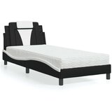  Krevet s madracem crno-bijeli 90 x 190 cm od umjetne kože | shoptok.hr