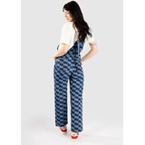 Santa Cruz Classic Label Hlace z naramnicami iz džinsa blue wave check | Shoptok.si