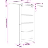 vidaXL Drsna vrata s kompletom opreme 93x202 cm iz borovega lesa, Notranja vrata z opremo 'ORKDAL'93x202x4 cm iz borovega lesa | Shoptok.si