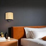 Hanah home zidna lampa E27 Max 40W, Hrast-Crna