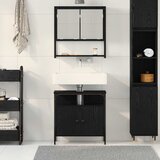  Set namještaja za kupaonicu Zidne 2 pcs Crna Konstruirano drvo | Eponuda.ba