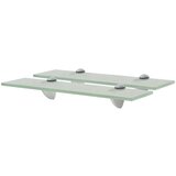 Maison Chic 2 kosi Stenske Police - Viseče police steklo 40x20 cm 8 mm, (21793608) | Shoptok.si