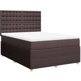 vidaXL Box spring postelja z vzmetnico temno rjava 140x200 cm blago, (21310273) | Shoptok.si