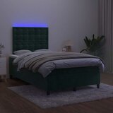  box spring s madracem LED tamnozeleni 120x200 cm baršun | shoptok.hr