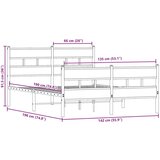 Metalni Kovinski posteljni okvir brez vzmetnice sonoma hrast 135x190 cm, (21610685) | Shoptok.si