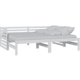 vidaXL Izvlečna dnevna postelja bela trdna borovina 2x(90x200) cm, (20606058) Cene