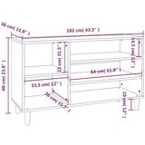 Ormarić za cipele crni 102 x 36 x 60 cm od konstruiranog drva | shoptok.hr