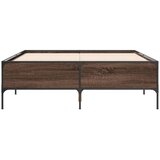  Okvir kreveta smeđi hrast 140x200cm konstruirano drvo i metal | shoptok.hr