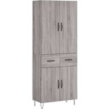 vidaXL Visoka komoda siva sonome 69 5x34x180 cm od konstruiranog drva | shoptok.hr